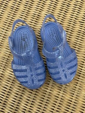 Crocs Kids' Glitter Jelly Sandals - Blue Purple